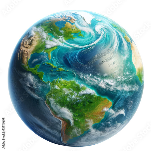 Fototapeta Naklejka Na Ścianę i Meble -  The Earth,World,Global,World water day,Nature,Environment,3D rendering illustration,isolated on a transparent background.