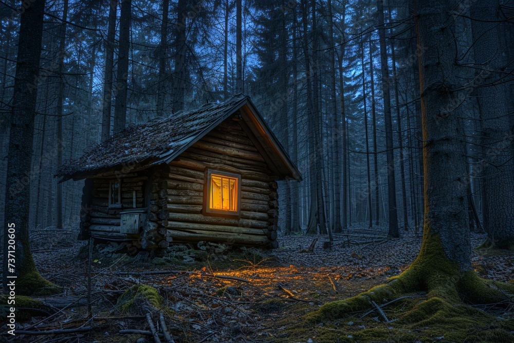 A Cozy Cabin in the Woods A Perfect Getaway for a Solitude-Seeking Writer Generative AI