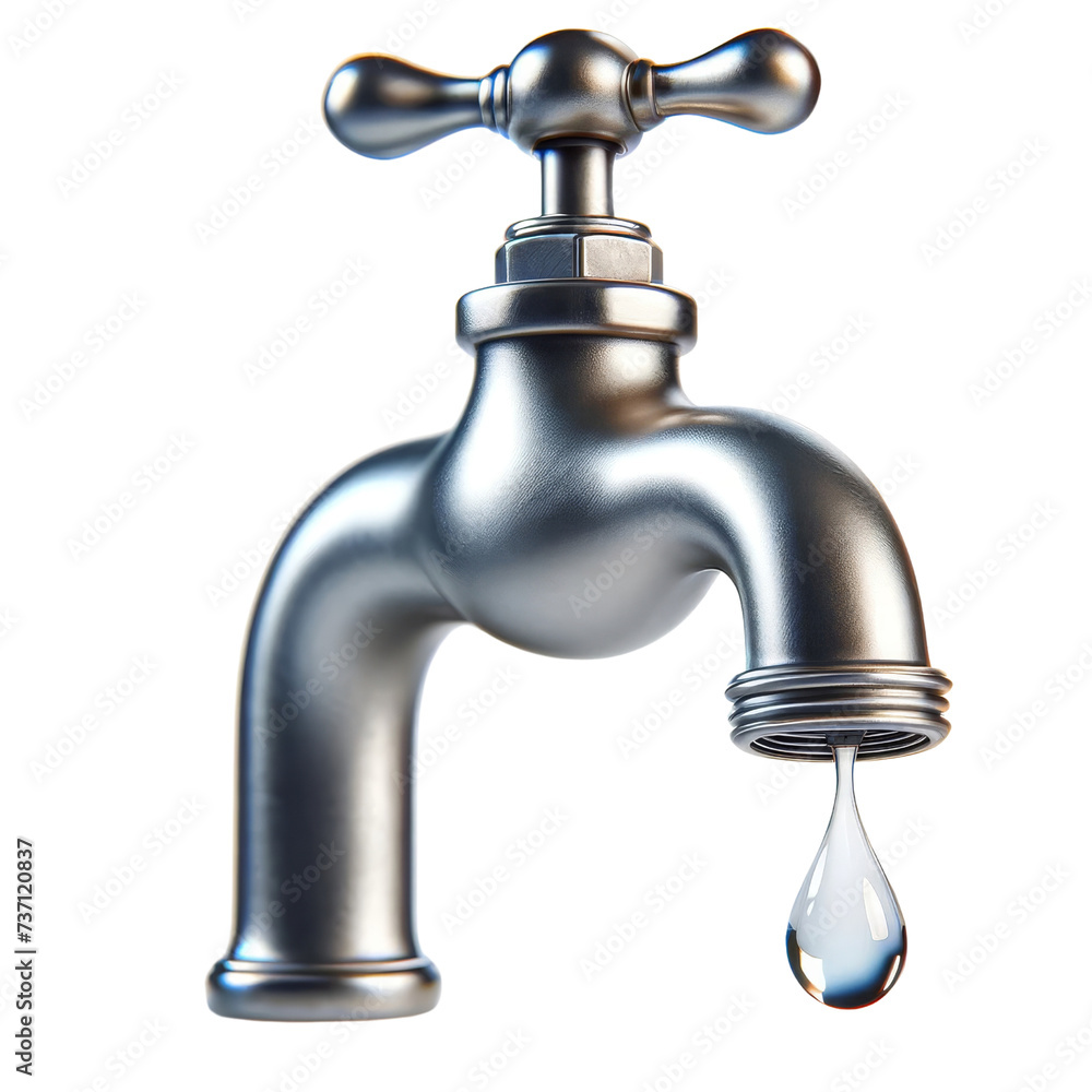 Faucet dripping water,World water day,Nature,Environment,3D rendering illustration,isolated on a transparent background. Faucet dripping water,World water day,Nature,Environment,3D rendering illustration,isolated on a transparent background.