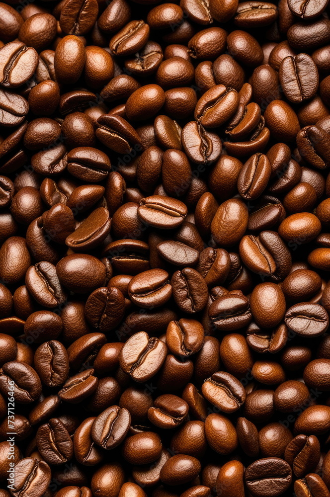 Fototapeta premium Close-up of Roasted Coffee Beans
