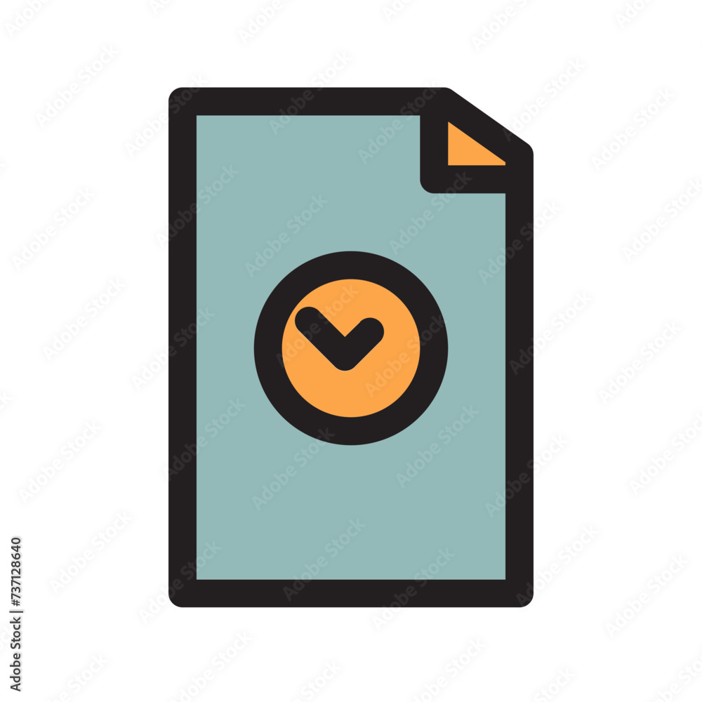 Clock Date Document File Time Watch Filled Outline Icon Clock Date Document File Time Watch Filled Outline Icon
