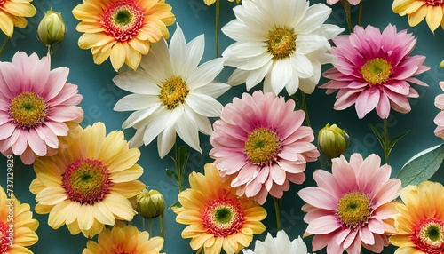 seamless pattern with original flowers