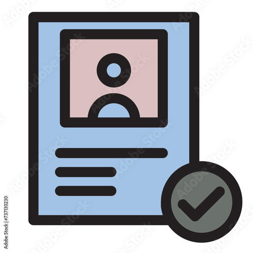Approved Document Business Corporate Group Office Selected Document Filled Outline Icon