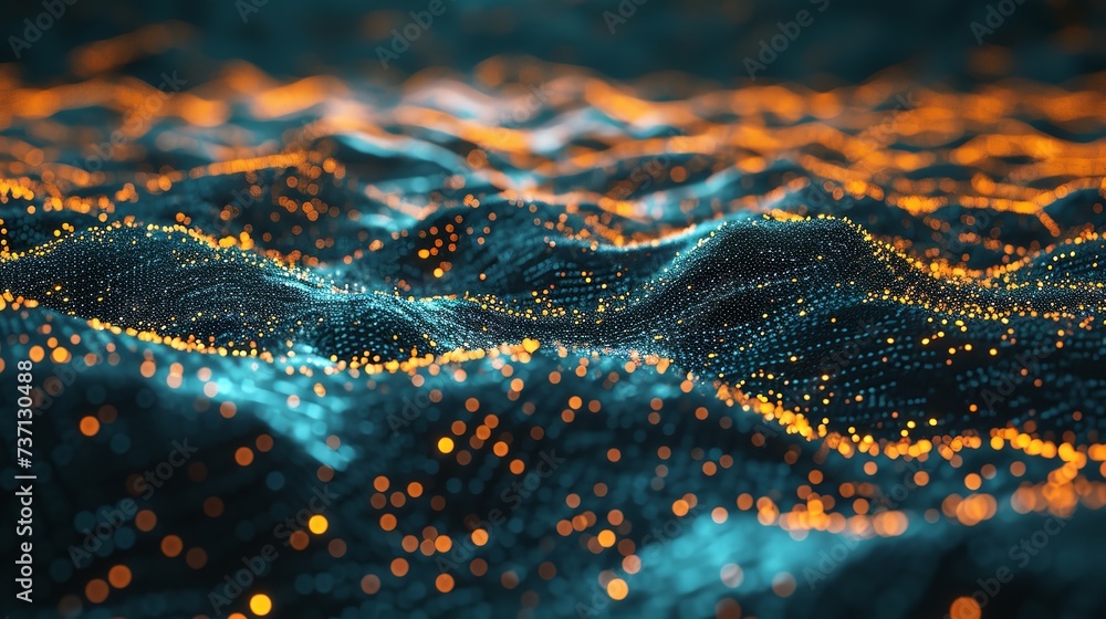 Big Data Concept Blockchain 3D Illustration Big Data Concept Blockchain 3D Illustration