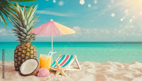 summer beach background pastel color