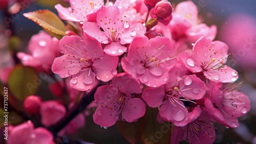 A close-up photograph showcasing a bunch of pink flowers. This vibrant image can be used to add a pop of color and beauty to various projects. photo