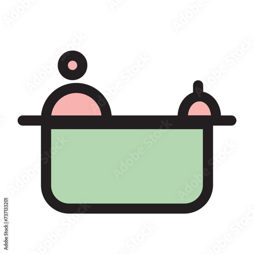 Checkin Hotel Receipt Reception Welcome Filled Outline Icon