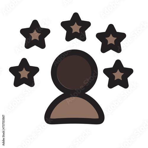 Best Employee Rating Service Star Top Filled Outline Icon