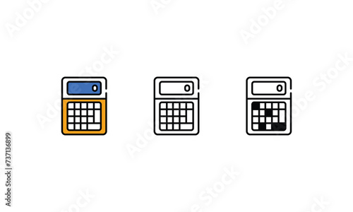 Calculator icons vector stock illustration