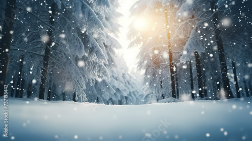 Beautiful natural winter scene