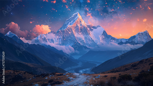 Mount Everest illustration vectorial
