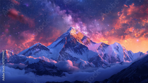 Mount Everest illustration vectorial