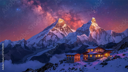 Mount Everest illustration vectorial