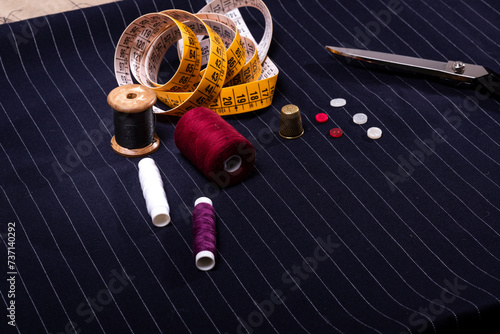 work tools of a tailoring studio, Italian tailor