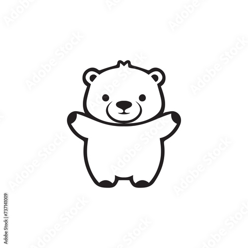 baby bear animal vector 