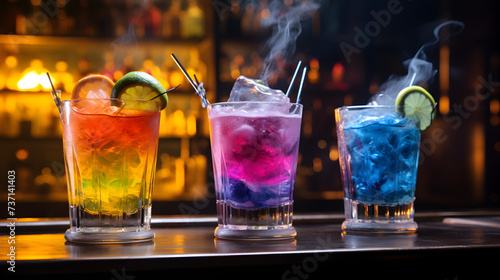 cocktail with ice 3d wallpaper,, cocktail with ice and lime 3d image