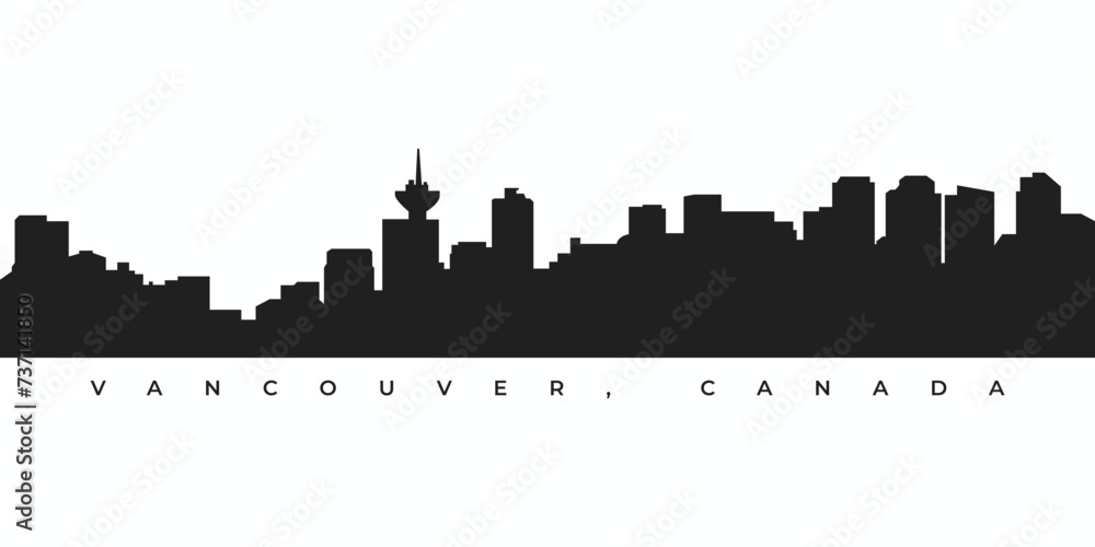 Vancouver city skyline silhouette