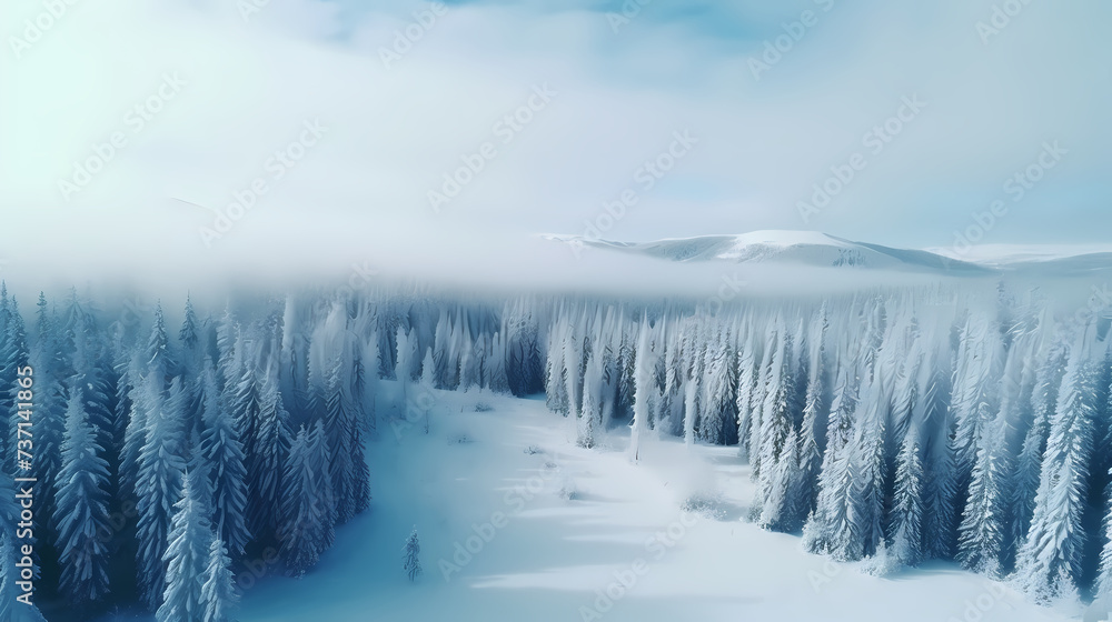 Beautiful natural winter scene