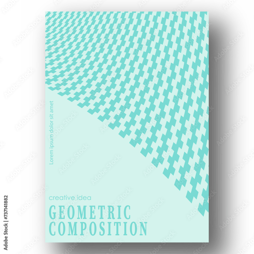 Abstract geometric pattern. The idea of a banner, brochure, catalog, or booklet. A template for creative design