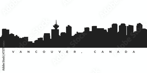 Vancouver city skyline silhouette photo