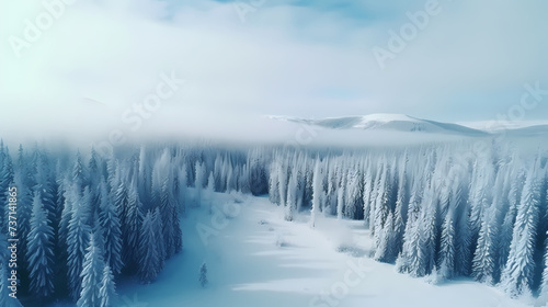 Beautiful natural winter scene