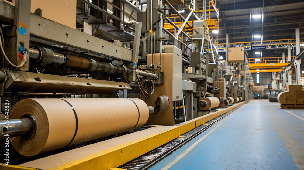 Paper and pulp mill - Fourdrinier Paper Machine. The Fourdrinier accomplishes all the steps needed to transform a source of wood pulp into a final paper product. Paper and pulp mill - Fourdrinier Paper Machine. The Fourdrinier accomplishes all the steps needed to transform a source of wood pulp into a final paper product.