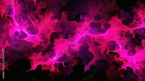 Energetic Black with Pink Glowing Abstract Network.