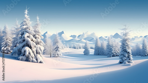 Beautiful natural winter scene