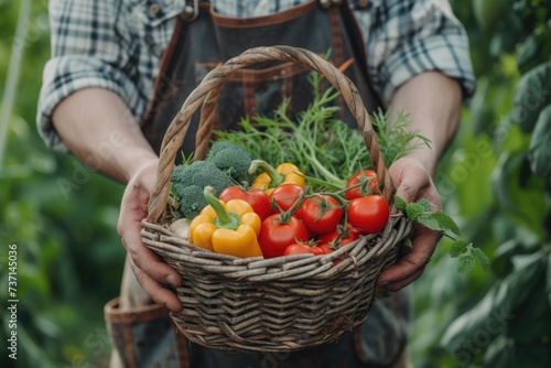 Fresh Harvest in a Wicker Basket © Evon J
