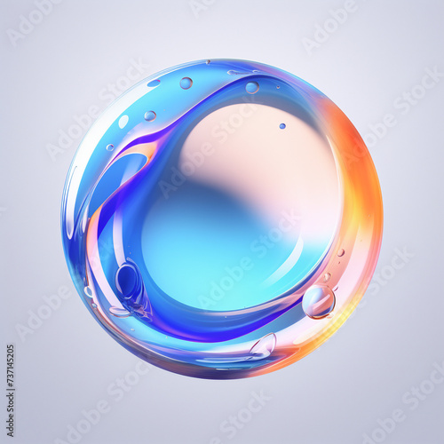 Liquid glass morphism circle icon