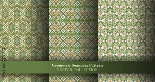 Classic geometric chevron seamless pattern package. Arabian tracery ethnic pa...