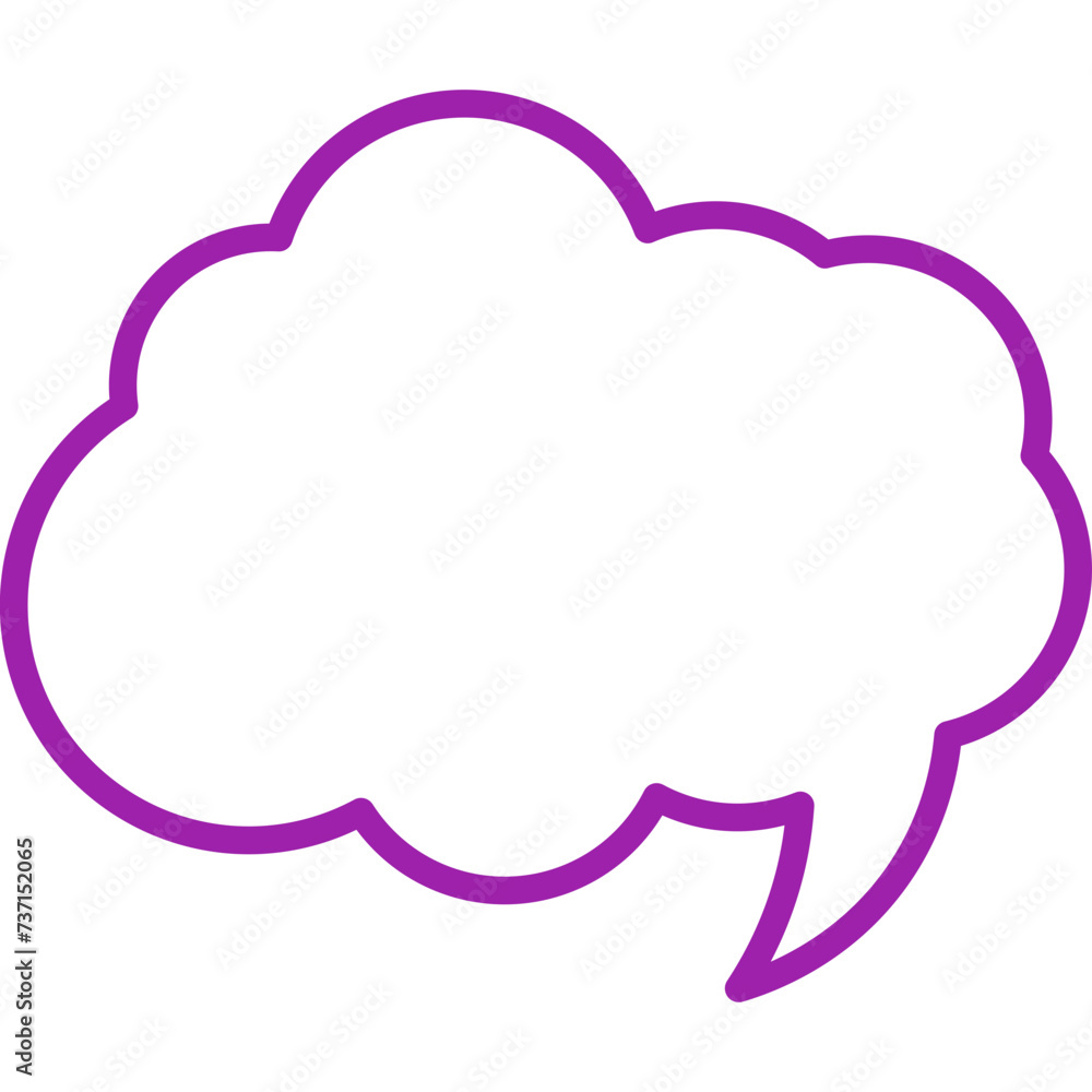 Speech Bubble Cloud Line Speech Bubble Cloud Line