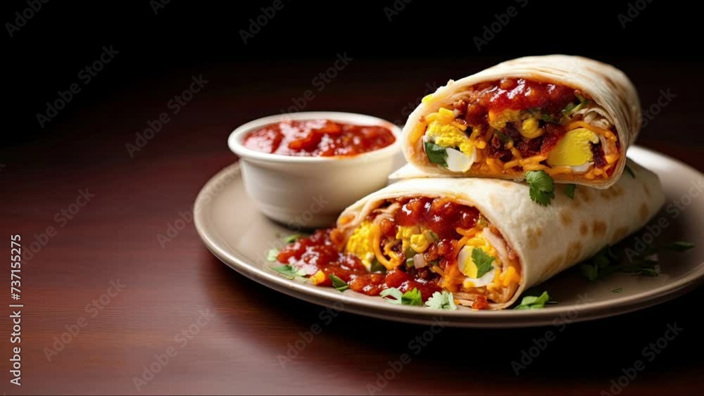 Zooming in ona Breakfast Burrito Zooming in ona Breakfast Burrito