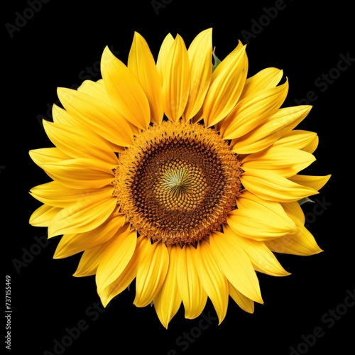 Sunflowers on a black background