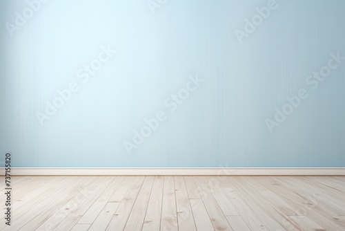Light blue minimalist wall background. Empty room mock up. Wall mock up. Empty wall. © Tetyana
