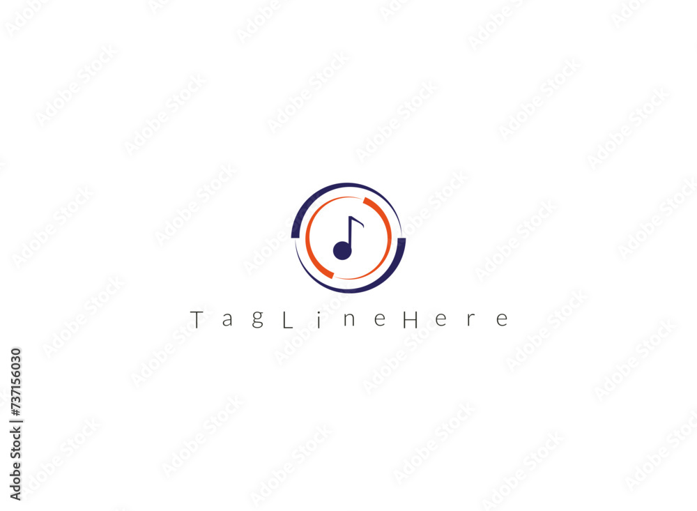 Tone music icon design. Note music icon in trendy flat style design. Vector illustration. Tone music icon design. Note music icon in trendy flat style design. Vector illustration.