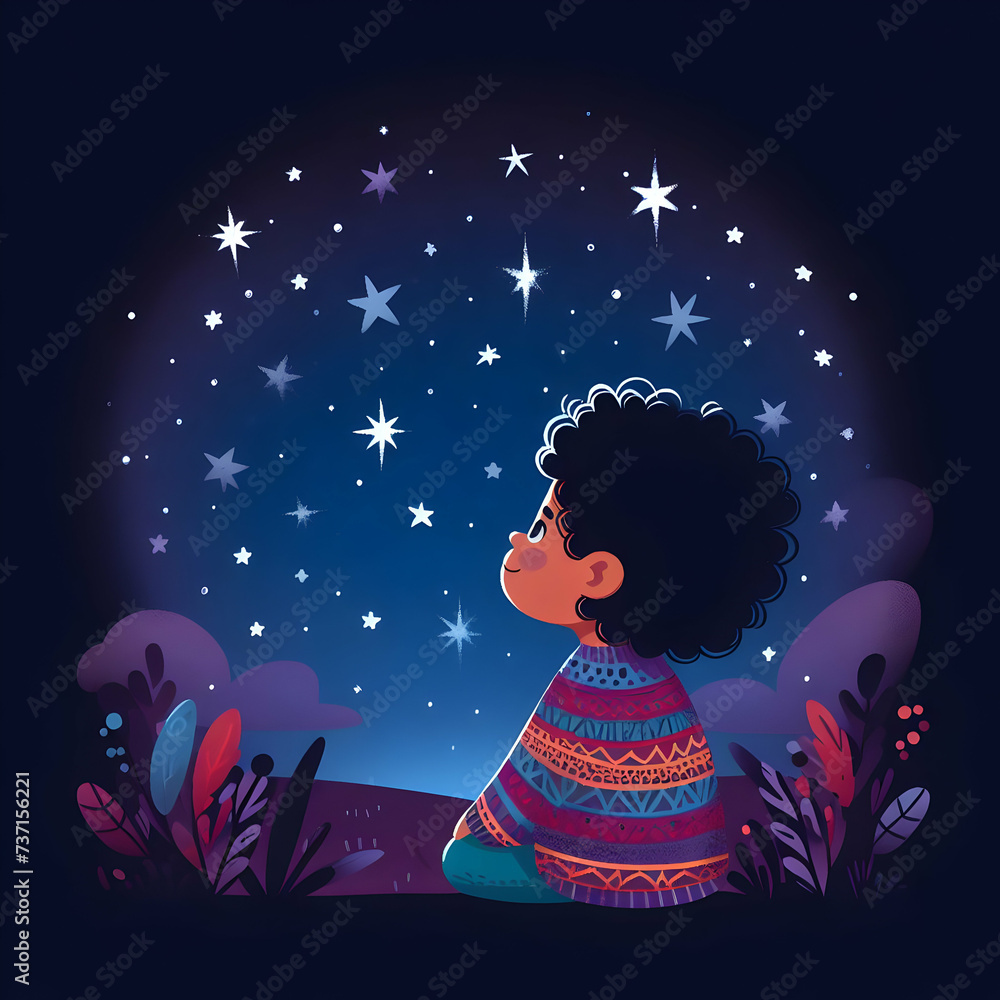 Fototapeta premium child in the night