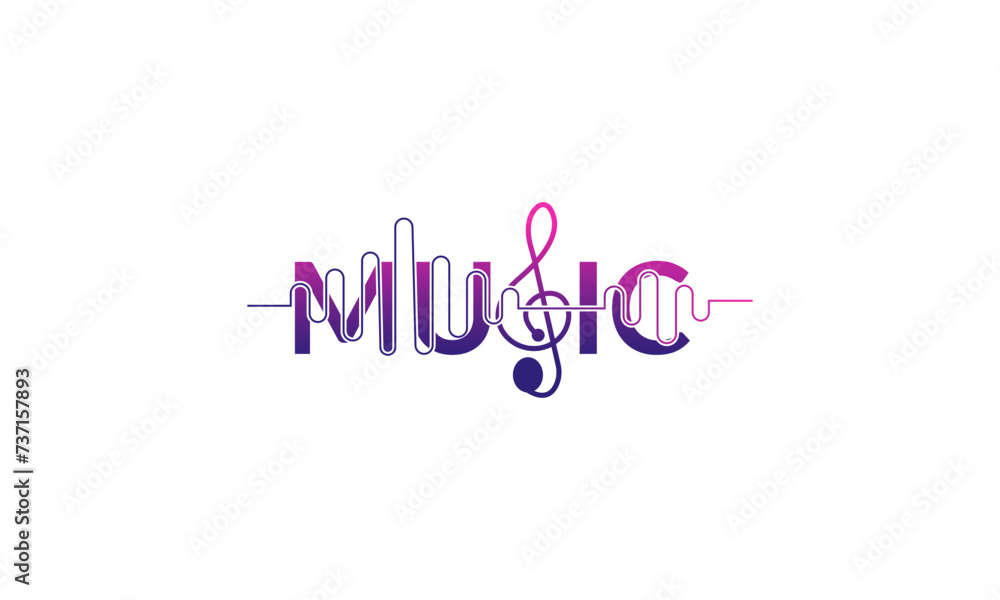 creative music logo design, with audio icon combination creative music logo design, with audio icon combination