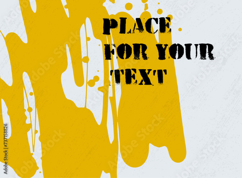 Abstract creative header. Hand Drawn ink texture.