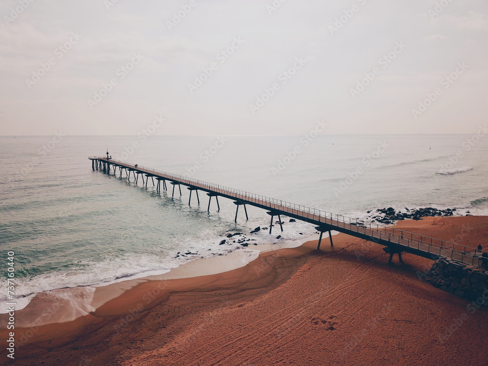 bridge entering the sea