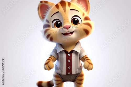 Dapper Kitty A Cat's Tale of Style and Sophistication in Dress Shirt and Sweater cat in dressing  photo