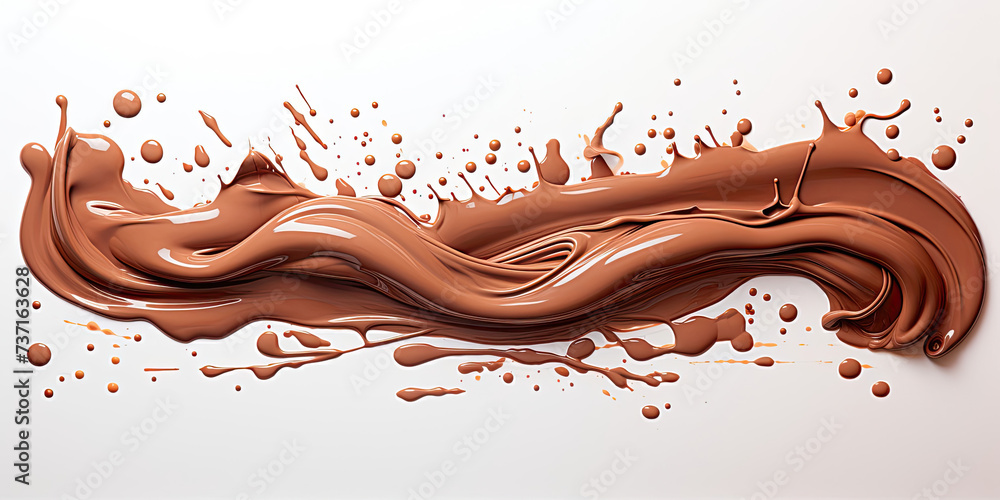 Fototapeta premium Chocolate Flowing Down Side of Wall