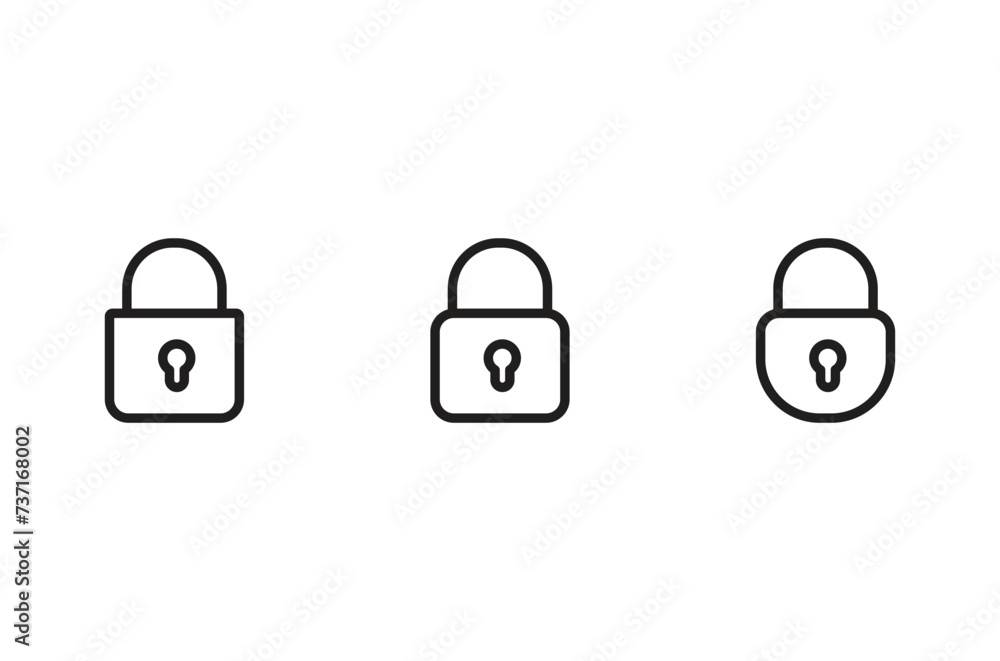 Lock vector icon. padlock icon. Security symbol vector Lock vector icon. padlock icon. Security symbol vector