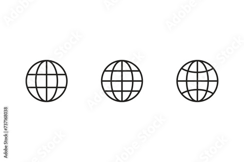 Go to web symbol icon. Globe icon vector