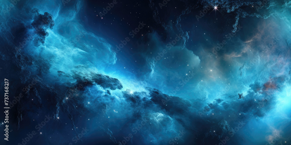 Fototapeta premium A Space Filled With Stars and Clouds