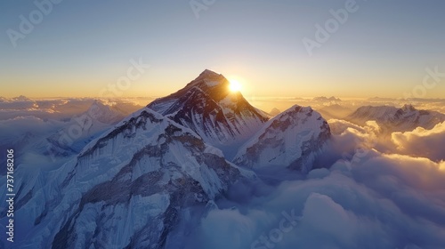 Panoramic Peak: Aerial View of Mount Everest