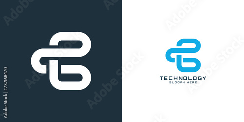 Technology B Logo Template Vector Icon Illustration Design