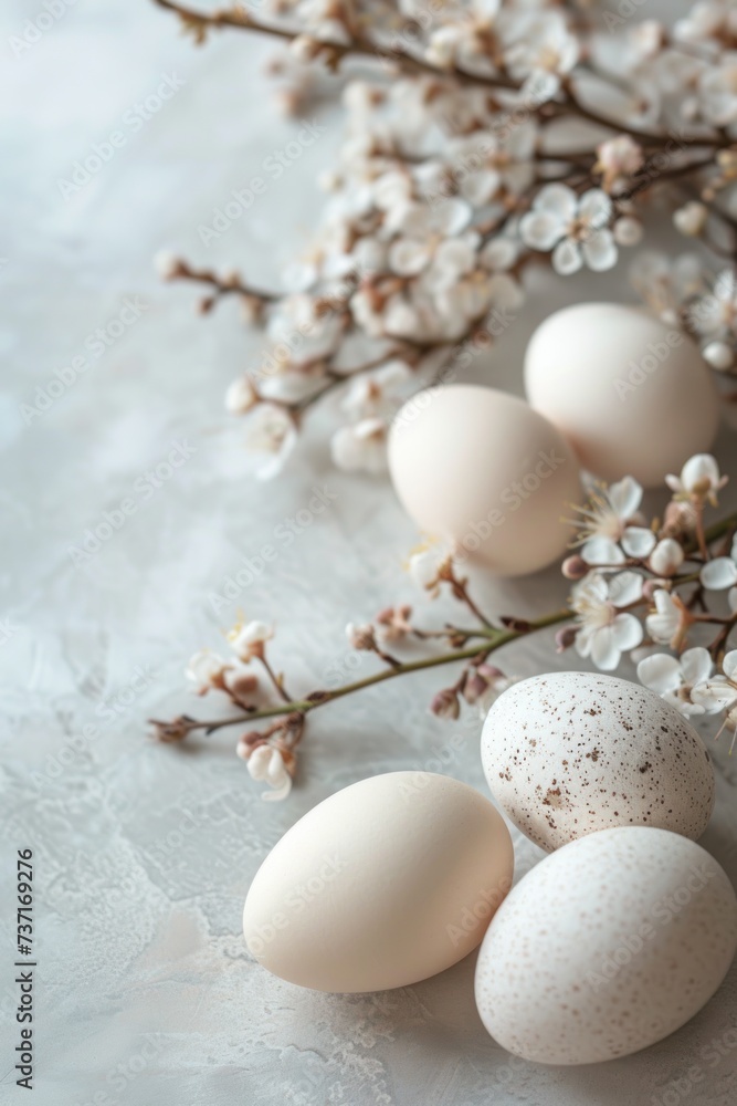 abstract minimalist easter natural background with lots of space for text in the center abstract minimalist easter natural background with lots of space for text in the center