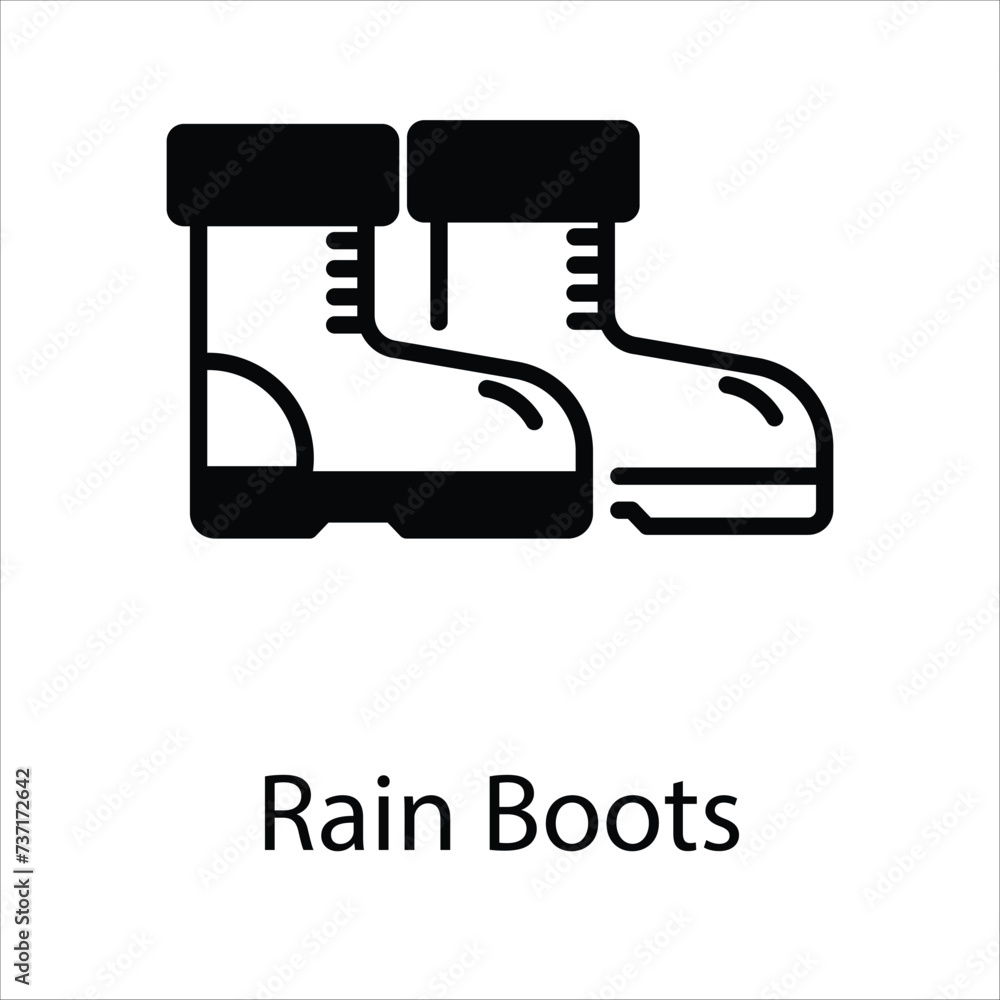 Rain Boots Icon vector, Such Line sign as autumn, Submission of autumn icons. Vector Computer Isolated Pictograms for Web on White Background Editable Stroke stock illustration Rain Boots Icon vector, Such Line sign as autumn, Submission of autumn icons. Vector Computer Isolated Pictograms for Web on White Background Editable Stroke stock illustration