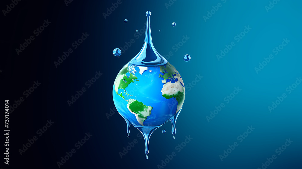 Fototapeta premium World Water Day, save water and world environmental protection concept